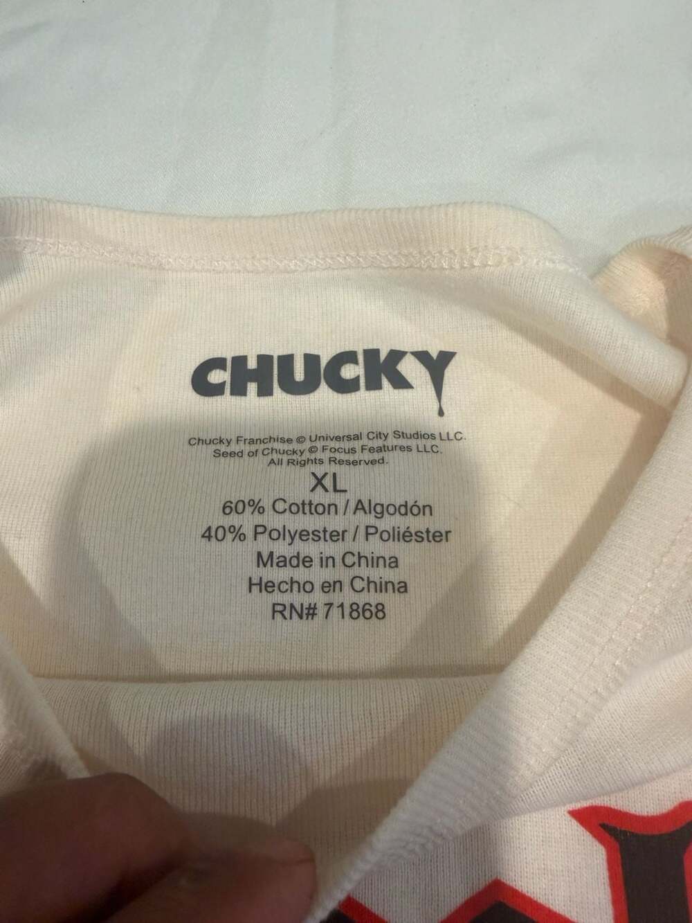 Chucky & Tiffany Bride of Chucky Junior's Cropped Graphic T-Shirt - Picture 2 of 7